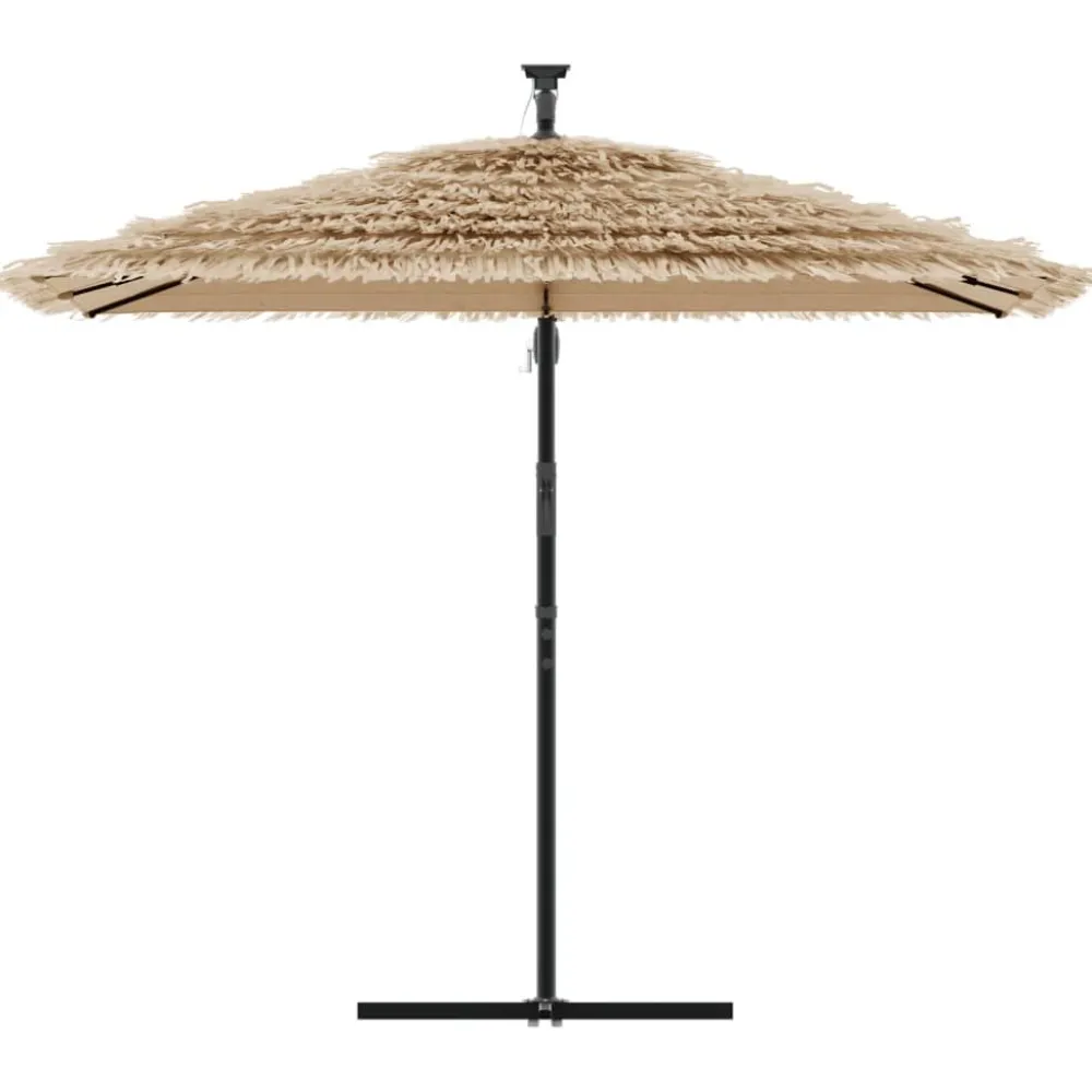 Sale FinePRICE Puutarhavarjo LED-valot ja terästanko ruskea 269x269x235 cm (05087)