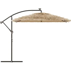 Sale FinePRICE Puutarhavarjo LED-valot ja terästanko ruskea 269x269x235 cm (05087)
