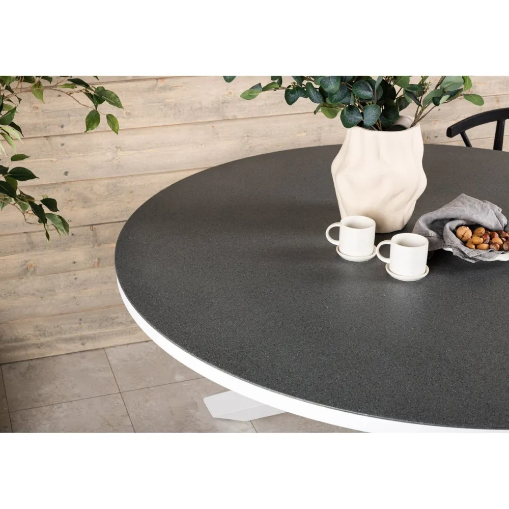 Clearance Venture Home Pyöreä ruokapöytä Copacabana 2, Ø140cm, harmaa/valkoinen