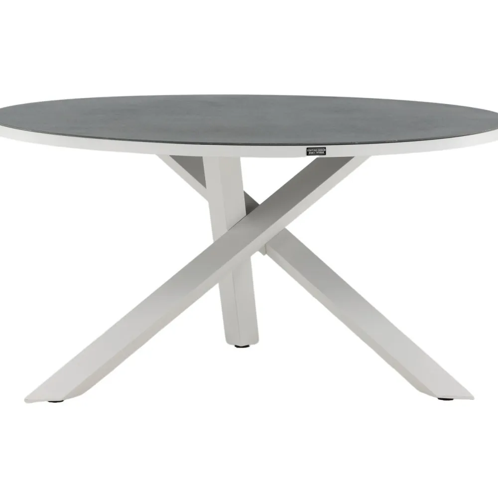Clearance Venture Home Pyöreä ruokapöytä Copacabana 2, Ø140cm, harmaa/valkoinen