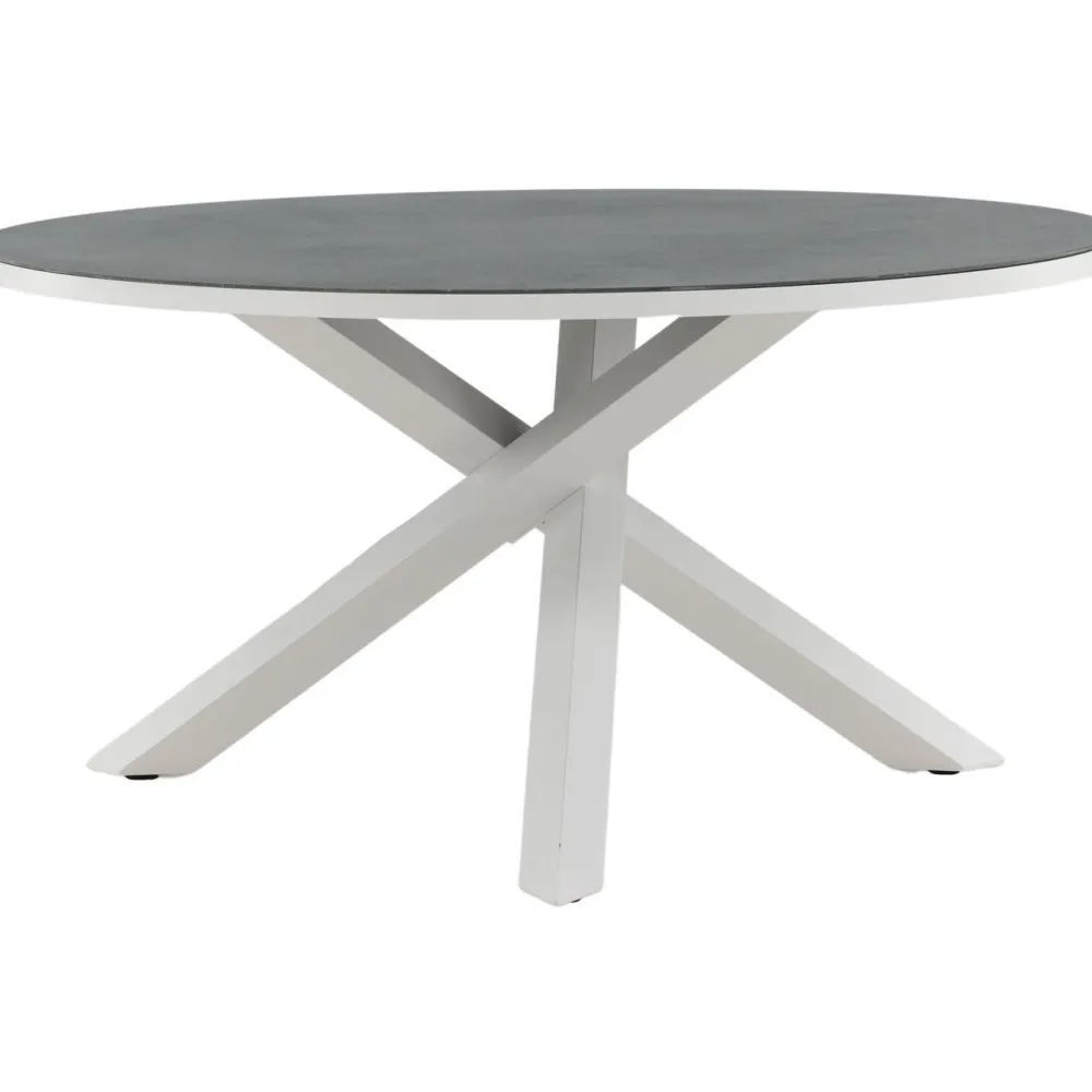 Clearance Venture Home Pyöreä ruokapöytä Copacabana 2, Ø140cm, harmaa/valkoinen