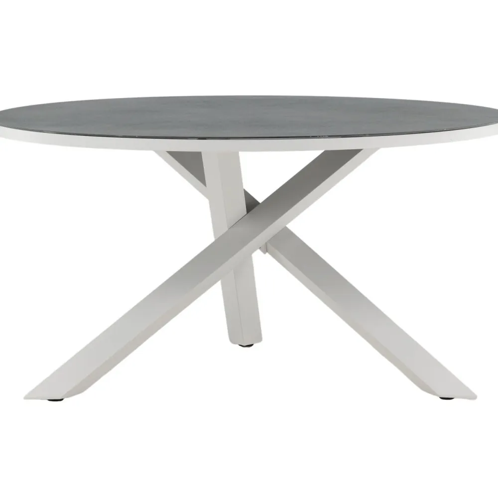 Clearance Venture Home Pyöreä ruokapöytä Copacabana 2, Ø140cm, harmaa/valkoinen