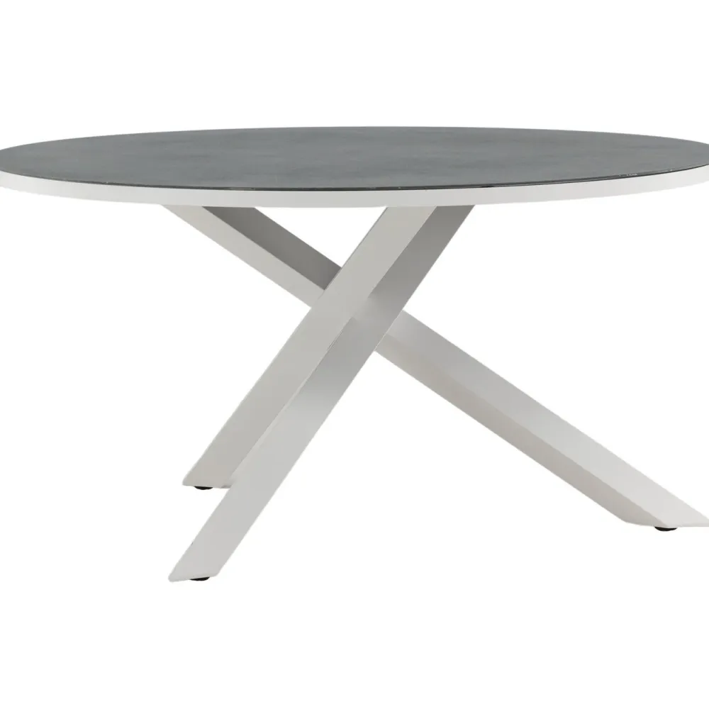 Clearance Venture Home Pyöreä ruokapöytä Copacabana 2, Ø140cm, harmaa/valkoinen