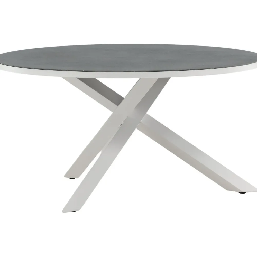 Clearance Venture Home Pyöreä ruokapöytä Copacabana 2, Ø140cm, harmaa/valkoinen