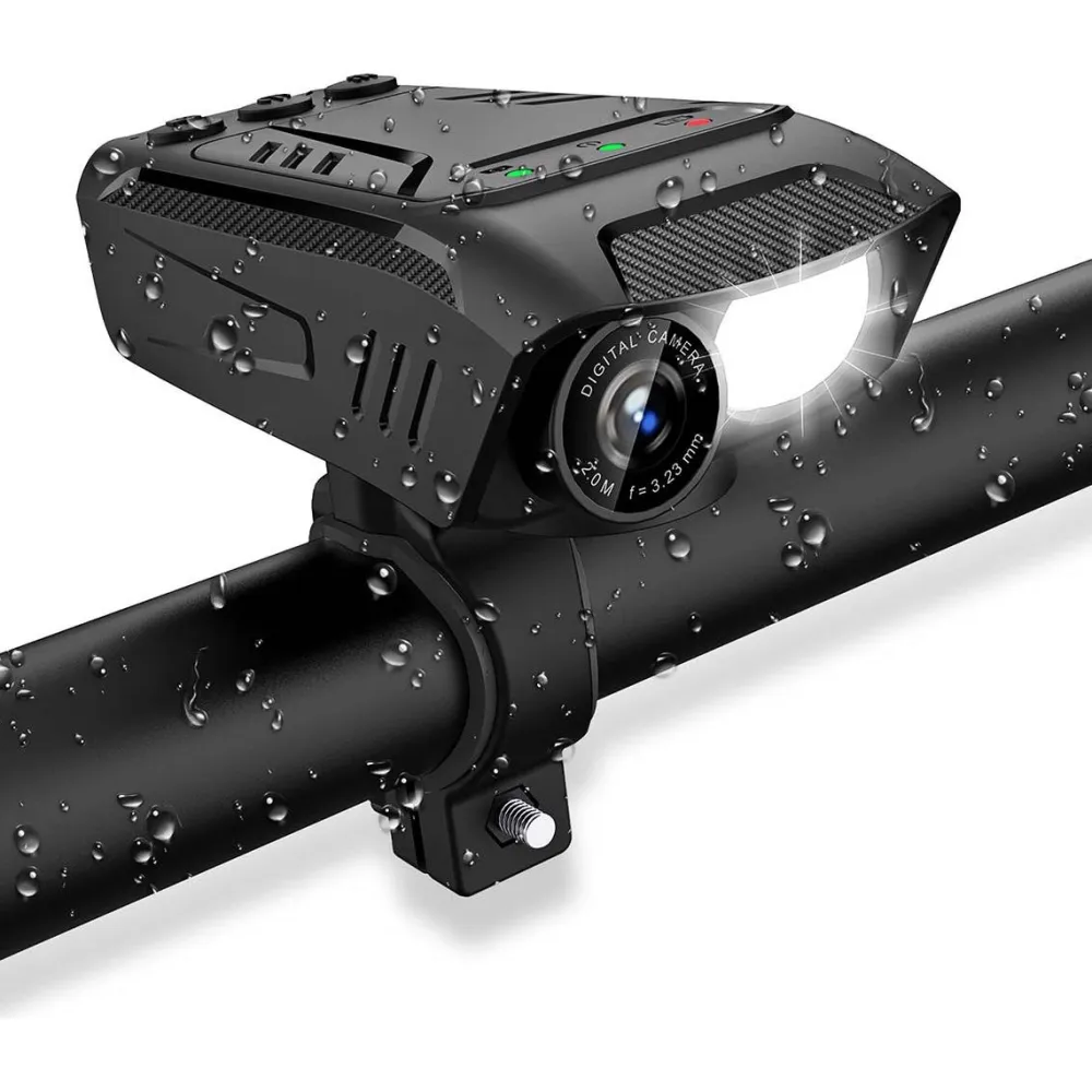 New Nedis Pyöräkamera valolla ja torvella CCAM100BK Full HD