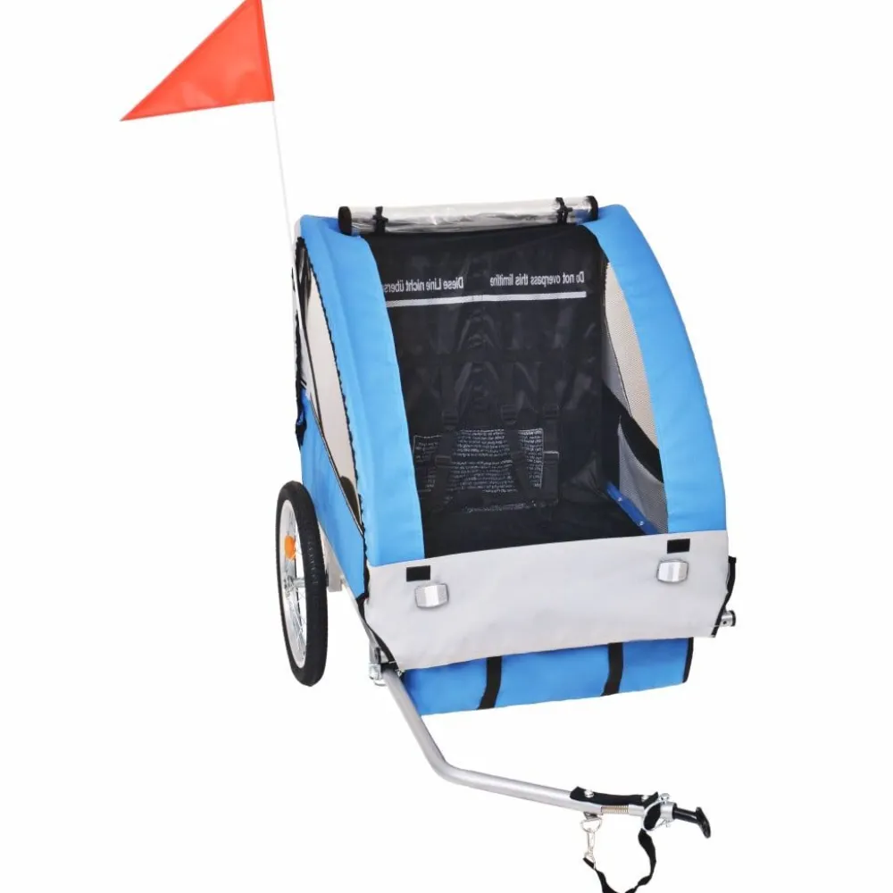 Outlet FinePRICE Pyöräkärry, 30kg, harmaa/sininen