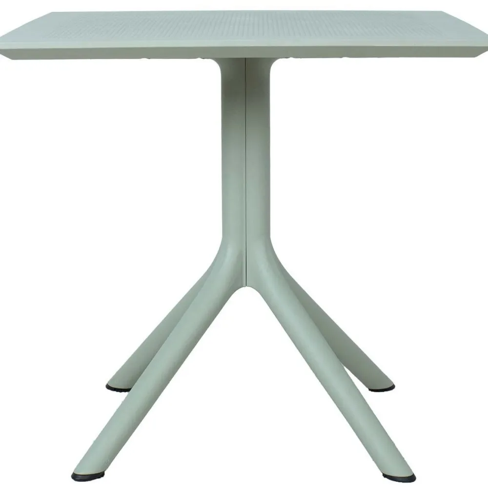 Online Home4you Pöytä MANGO 80x80xK75 cm, vihertävänharmaa muovi