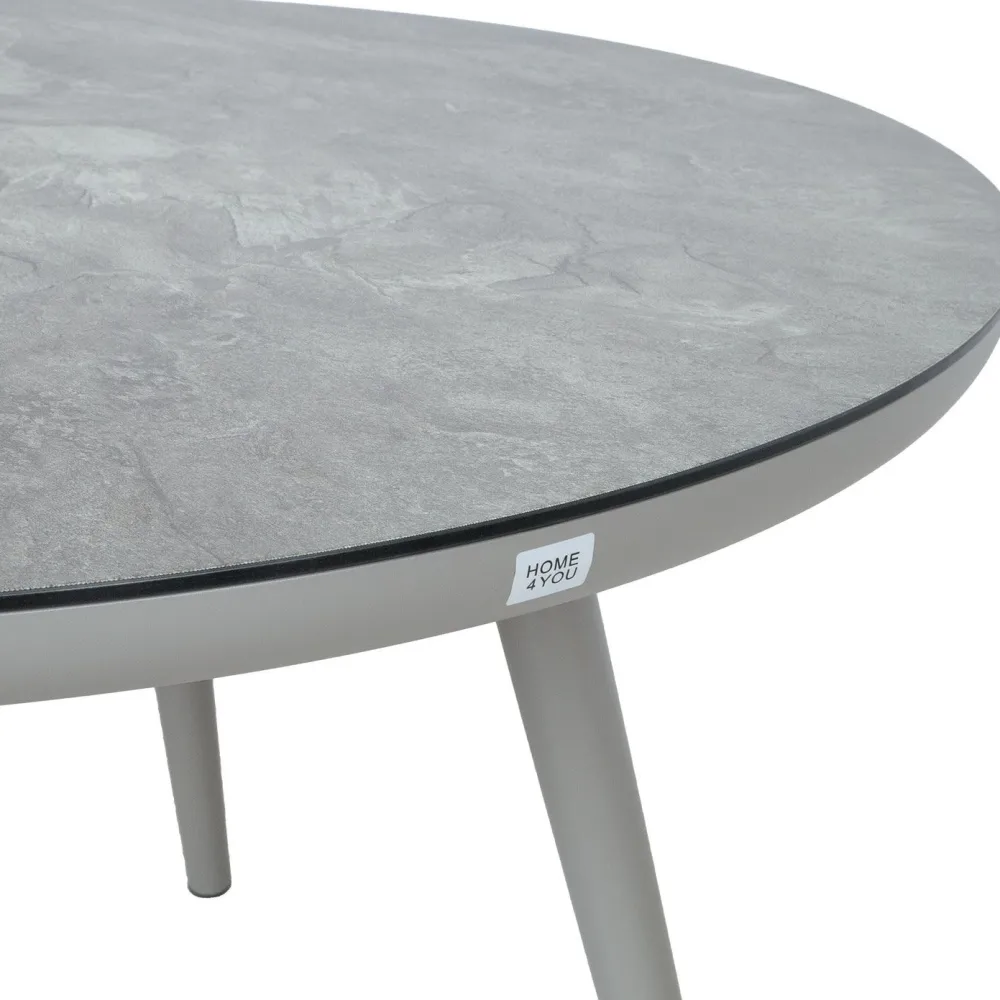 Online Home4you Pöytä SILVA Ø120xK75 cm, harmahtava, beige