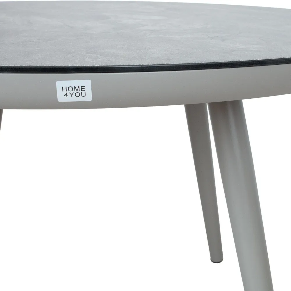Online Home4you Pöytä SILVA Ø120xK75 cm, harmahtava, beige