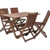 Clearance Home4you Pöytäryhmä Modena, pöytä + 4 tuolia, ruskea