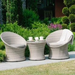 Clearance Home4you Pöytäryhmä Noceto, pöytä + 2 tuolia, hiekka
