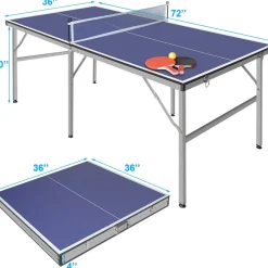 Outlet Nordic Games Pöytätennispöytä salkkumalli , 1800x760x920 mm sininen