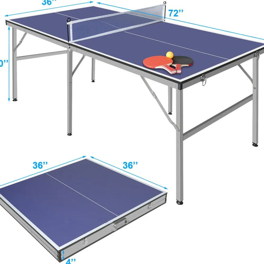 Outlet Nordic Games Pöytätennispöytä salkkumalli , 1800x760x920 mm sininen