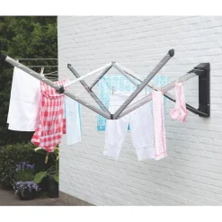 Discount Brabantia Pyykinkuivausteline WallFix 24 m seinäkiinnityksellä + suojapussi