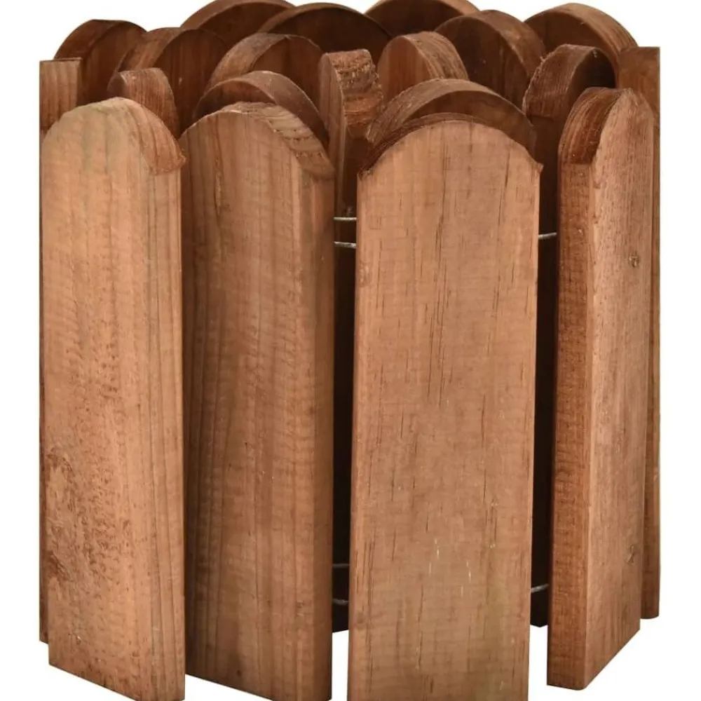 FinePRICE Raja-aitarulla ruskea 120cm kyllästetty mänty