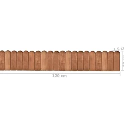 FinePRICE Raja-aitarulla ruskea 120cm kyllästetty mänty