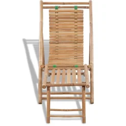 Best FinePRICE Rantatuoli jalkatuella 152x59x80 cm bambu