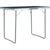 Best FinePRICE Retkipöytä 120x60cm, alumiini, harmaa