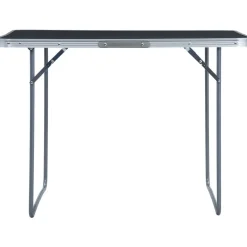 Best FinePRICE Retkipöytä 120x60cm, alumiini, harmaa