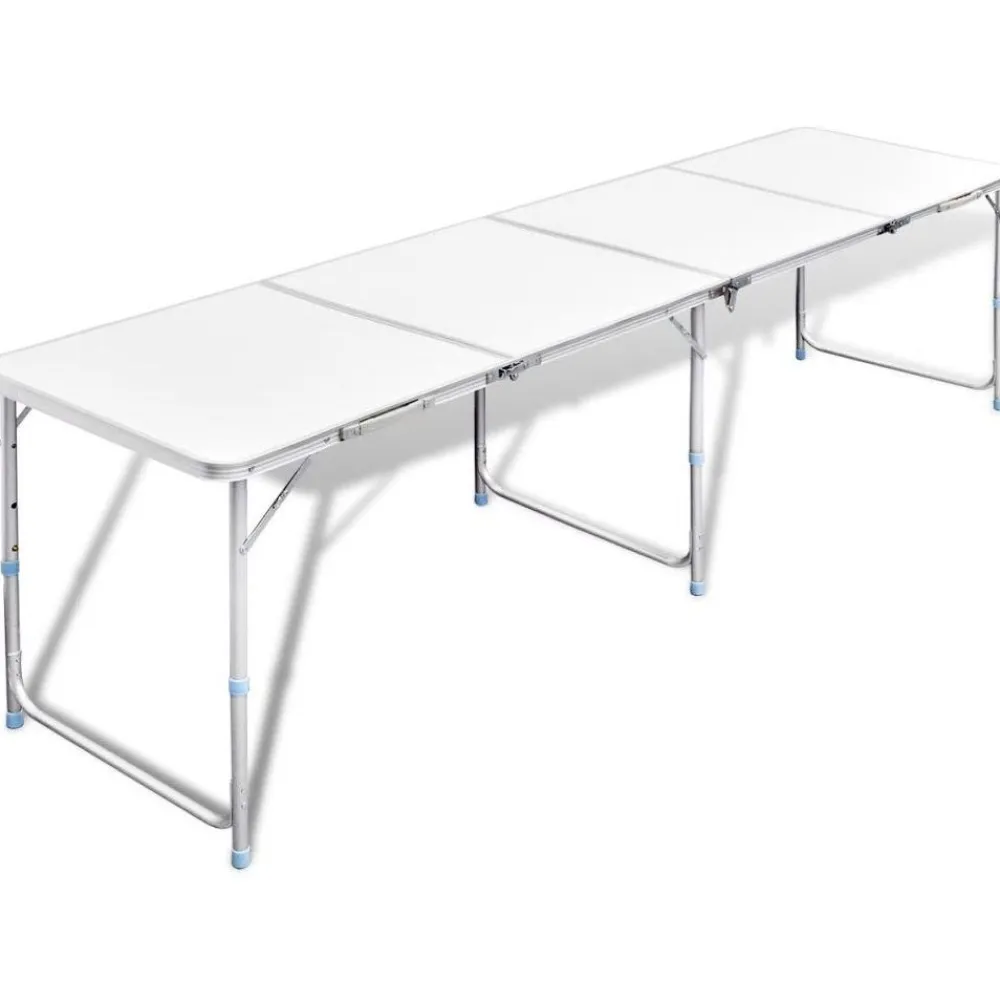 Sale FinePRICE Retkipöytä 240x60cm, alumiini, korkeussäädettävä