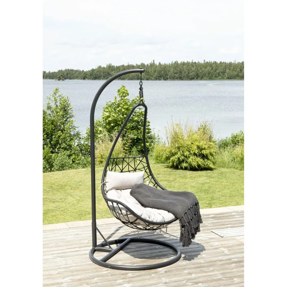 Venture Home Riipputuoli Vide, telineellä, musta/harmaa