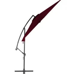 New FinePRICE Riippuva aurinkovarjo alumiinipylväällä 300 cm viininpunainen