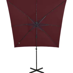 Online FinePRICE Riippuva aurinkovarjo tangolla ja LED-valoilla 250cm terrakotta