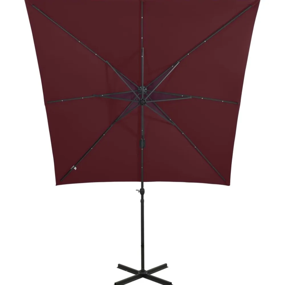 Online FinePRICE Riippuva aurinkovarjo tangolla ja LED-valoilla 250cm terrakotta