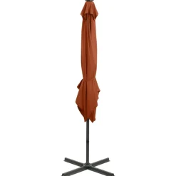 Online FinePRICE Riippuva aurinkovarjo tangolla ja LED-valoilla 250cm terrakotta