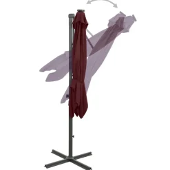 Online FinePRICE Riippuva aurinkovarjo tangolla ja LED-valoilla 250cm terrakotta