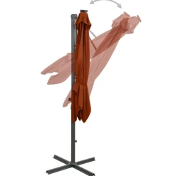 Online FinePRICE Riippuva aurinkovarjo tangolla ja LED-valoilla 250cm terrakotta