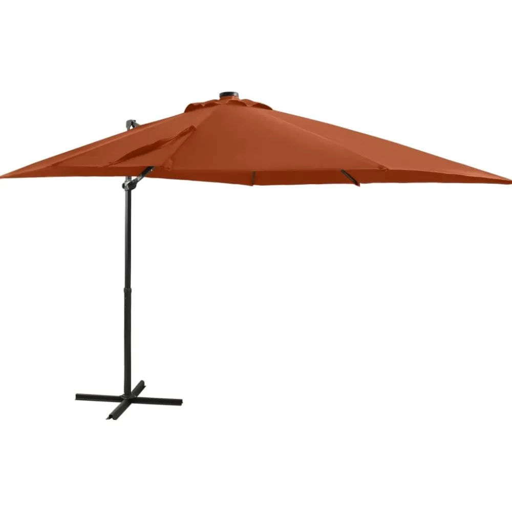 Online FinePRICE Riippuva aurinkovarjo tangolla ja LED-valoilla 250cm terrakotta