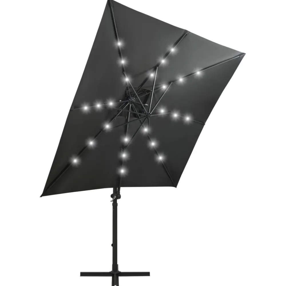 Online FinePRICE Riippuva aurinkovarjo tangolla ja LED-valoilla 250cm terrakotta