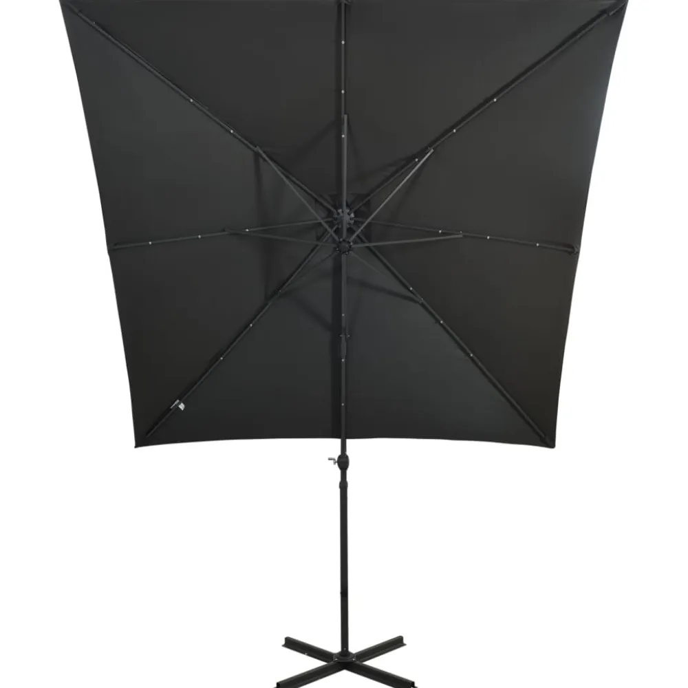Online FinePRICE Riippuva aurinkovarjo tangolla ja LED-valoilla 250cm terrakotta