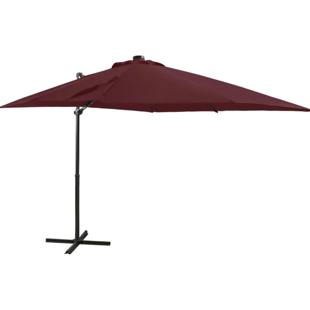 Online FinePRICE Riippuva aurinkovarjo tangolla ja LED-valoilla 250cm terrakotta
