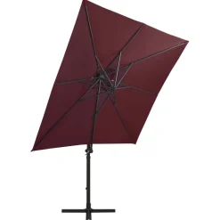 Online FinePRICE Riippuva aurinkovarjo tangolla ja LED-valoilla 250cm terrakotta