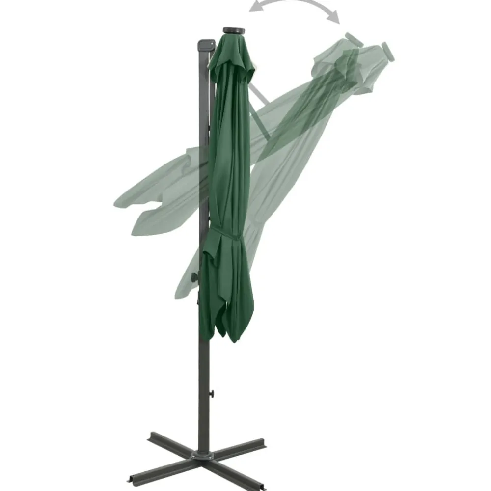 Online FinePRICE Riippuva aurinkovarjo tangolla ja LED-valoilla 250cm terrakotta