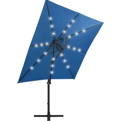Online FinePRICE Riippuva aurinkovarjo tangolla ja LED-valoilla 250cm terrakotta