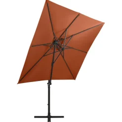 Online FinePRICE Riippuva aurinkovarjo tangolla ja LED-valoilla 250cm terrakotta