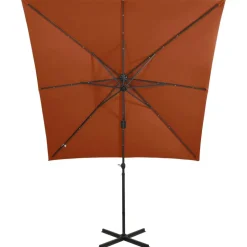 Online FinePRICE Riippuva aurinkovarjo tangolla ja LED-valoilla 250cm terrakotta