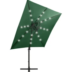 Online FinePRICE Riippuva aurinkovarjo tangolla ja LED-valoilla 250cm terrakotta
