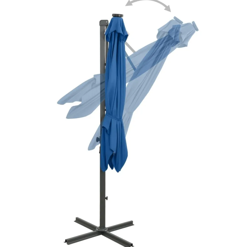 Online FinePRICE Riippuva aurinkovarjo tangolla ja LED-valoilla 250cm terrakotta