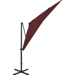 Online FinePRICE Riippuva aurinkovarjo tangolla ja LED-valoilla 250cm terrakotta