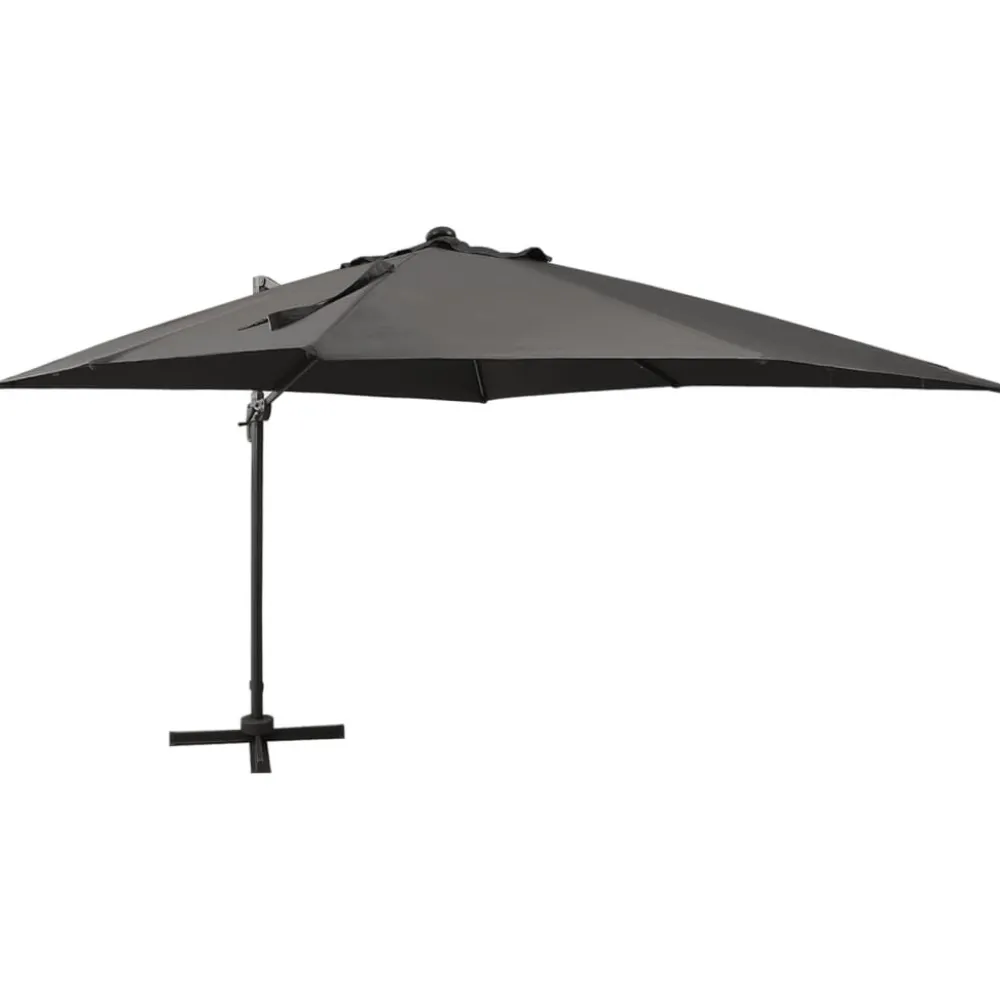 Clearance FinePRICE Riippuva aurinkovarjo 2 tangolla ja LED-valoilla 300 cm vihreä