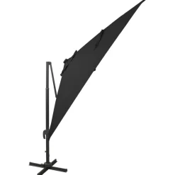Clearance FinePRICE Riippuva aurinkovarjo 2 tangolla ja LED-valoilla 300 cm vihreä