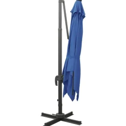 Clearance FinePRICE Riippuva aurinkovarjo 2 tangolla ja LED-valoilla 300 cm vihreä