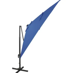 Clearance FinePRICE Riippuva aurinkovarjo 2 tangolla ja LED-valoilla 300 cm vihreä