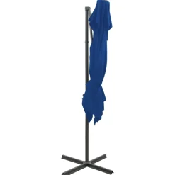 Discount FinePRICE Riippuva aurinkovarjo 2 tuplakatolla 250x250 cm taivaansininen