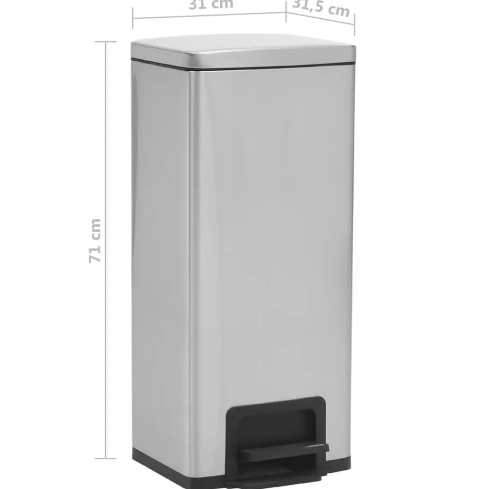 Sale FinePRICE Roskakori polkimella, 30l, ruostumaton teräs, eri värejä