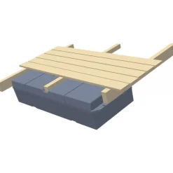 Outlet Rotomon Roto-ponttoni Maksi 200 kg 200 l 128x38x50 cm
